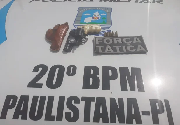 Arma de fogo apreendida pela Polícia Militar de Paulistana.