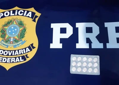 Comprimidos de rebite apreendidos na BR 135
