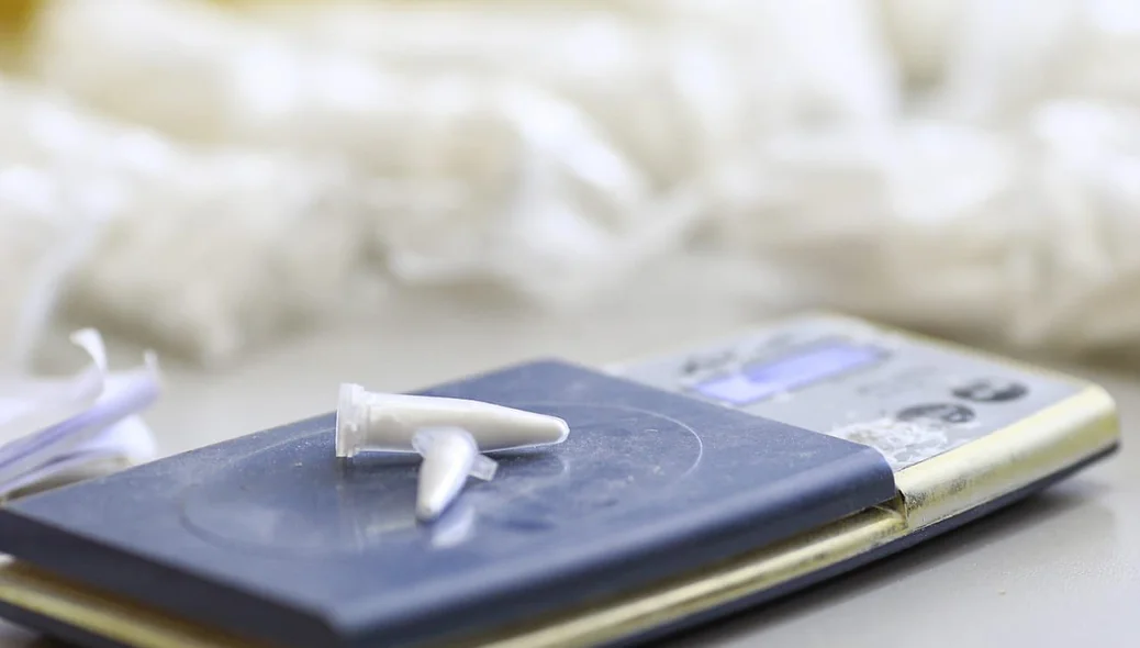 Pinos de cocaína apreendidos