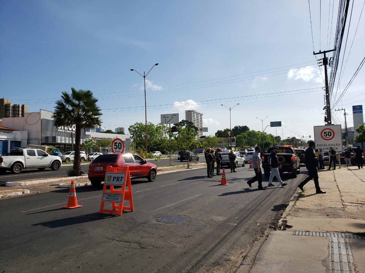A blitz educativa visava conscientizar motoristas sobre a ação contra a corrupção