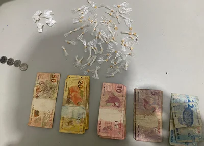 Drogas e dinheiro apreendido