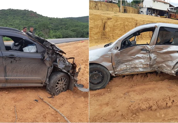 Carros envolvidos no acidente