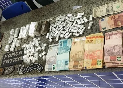 Material apreendido com os suspeitos em Parnaíba