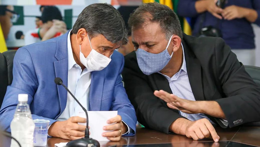 Wellington Dias e coronel Carlos Augusto 