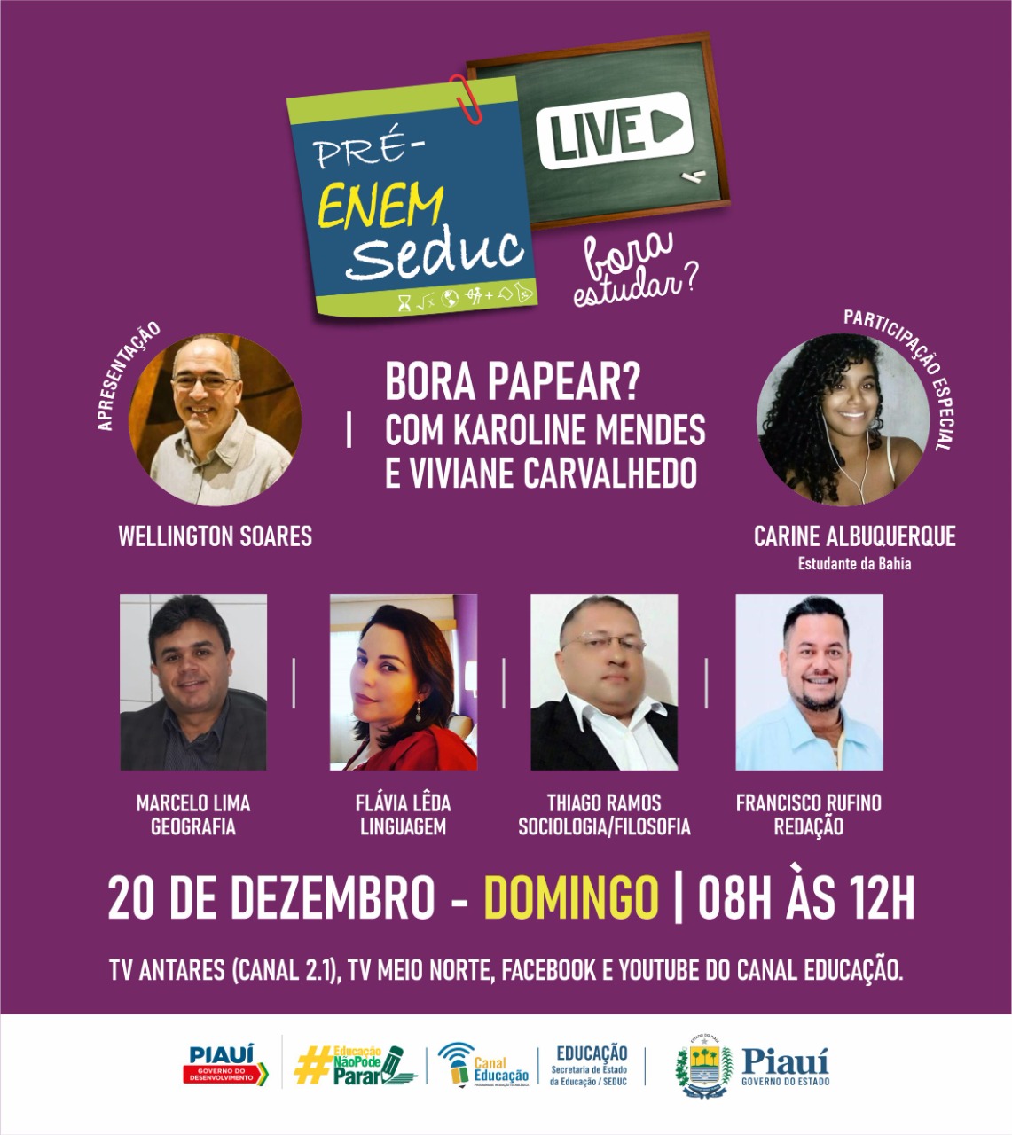 A revisão terá aulas de linguagens, geografia, filosofia, sociologia e redação