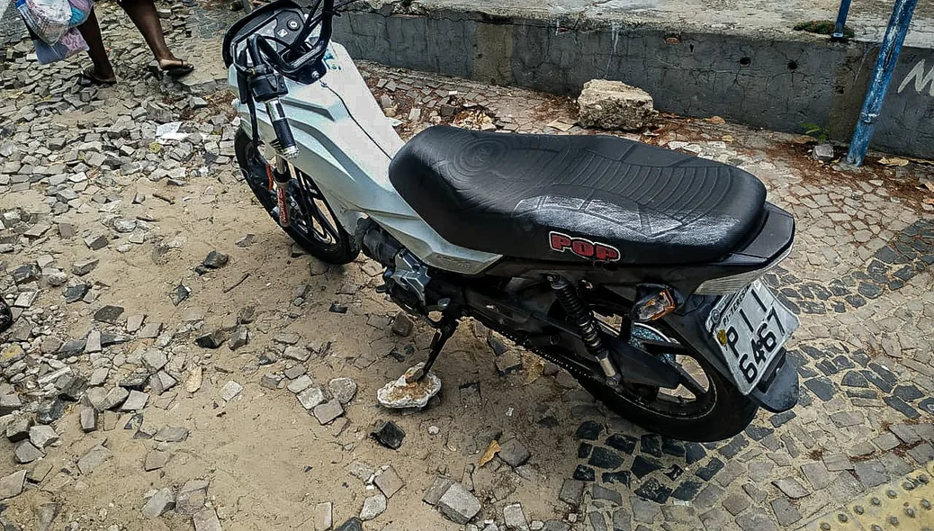 Motocicleta da vítima