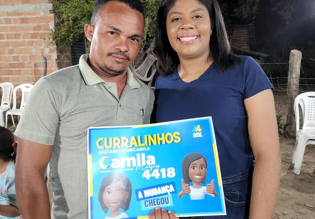 Camila Marques é bem recebida no município de Curralinhos-PI