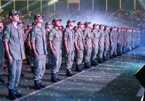 Solenidade de formatura dos novos policiais militares