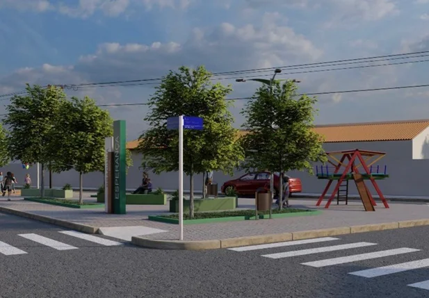 Prefeitura de Esperantina revitaliza Pracinha do Bairro Nova Esperança