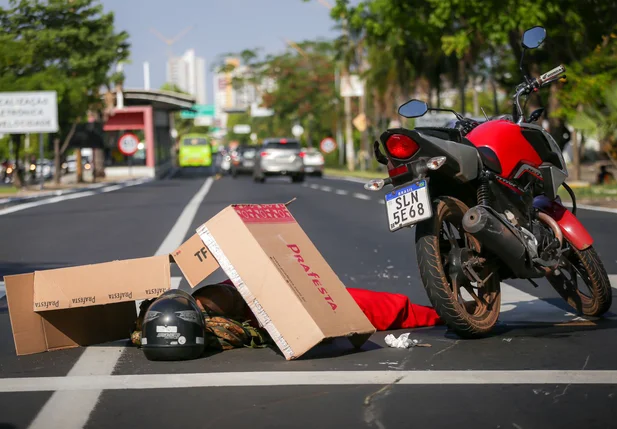 Homem fica ferido em acidente de trânsito em Teresina