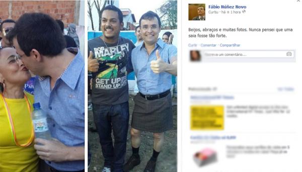 Deputado F&aacute;bio Novo em desfile de bloco de carnaval(Imagem:Reprodu&ccedil;&atilde;o)
