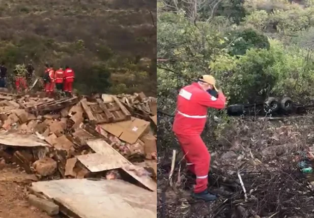 Homem morre após caminhão cair em serra no Sul do Piauí